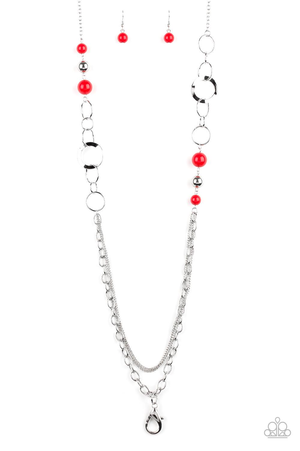 Modern Motley – Red | Paparazzi Lanyard Necklace