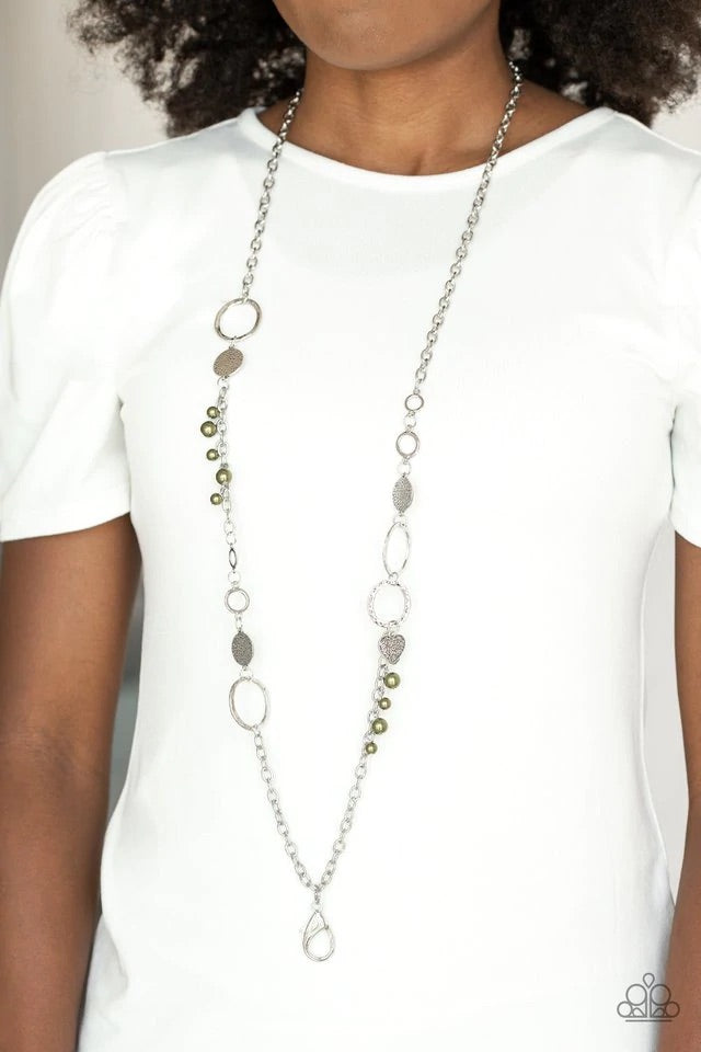 Unapologetic Flirt – Green | Paparazzi Lanyard Necklace