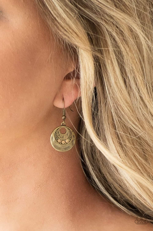 Hard Cache – Brass | Paparazzi Earrings