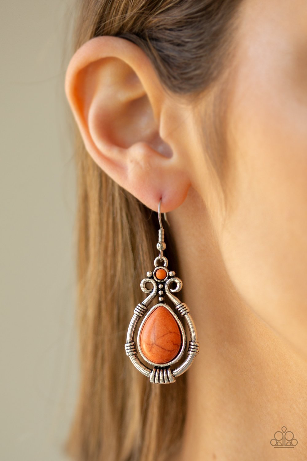 Canyon Scene – Orange | Paparazzi Earrings