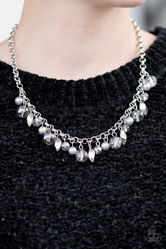 Bling Down the Curtain – Silver | Paparazzi Necklace