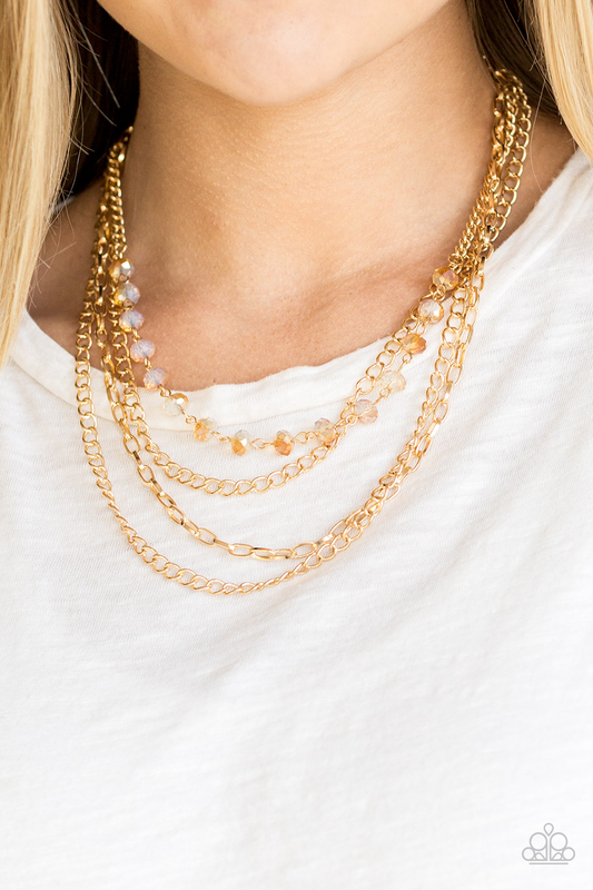 Extravagant Elegance – Gold | Paparazzi Necklace