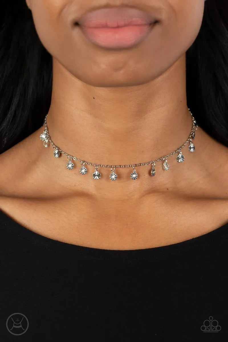 Chiming Charmer Choker – Silver | Paparazzi Necklace
