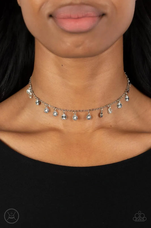 Chiming Charmer Choker – Silver | Paparazzi Necklace